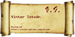 Vinter István névjegykártya