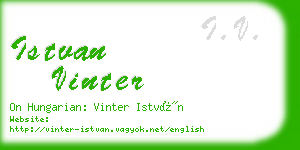 istvan vinter business card